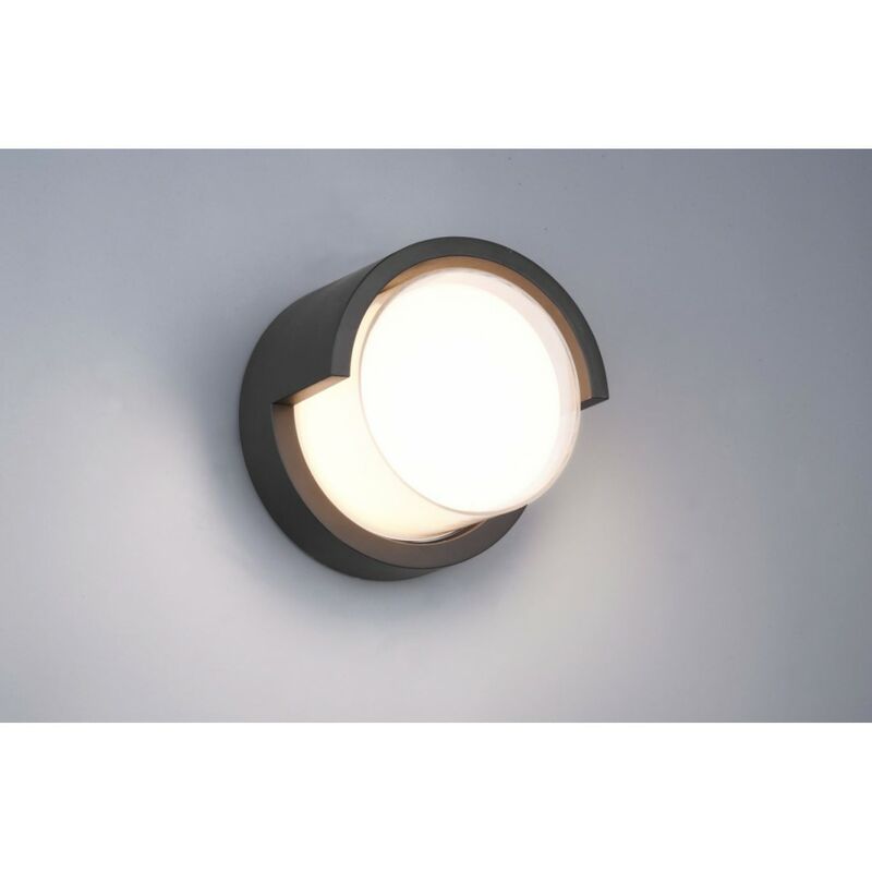 Image of Webmarketpoint - Applique Rotonda Da Esterno Puno Nero IP54 Trio Lighting