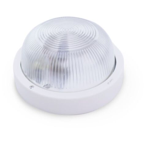 Applique rotonda in materiale termoplastico E27 bianco GSC 0700646