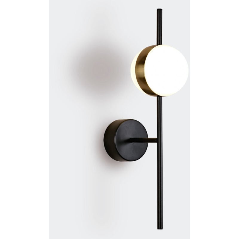 Applique Rotonde Led Noir Et Or