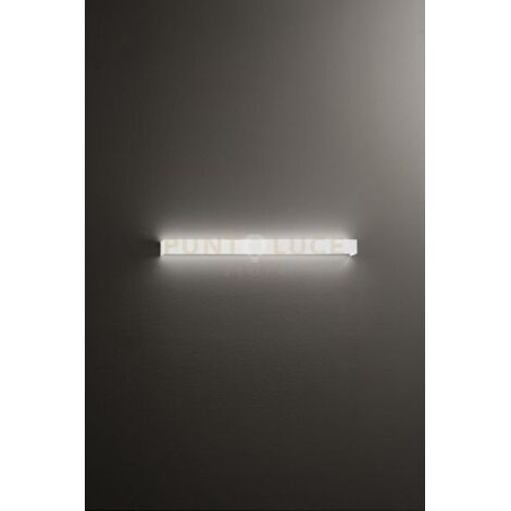 Applique Rummo in alluminio bianco LED 30W 2400Lm 3000K 81cm con diffusore satinato
