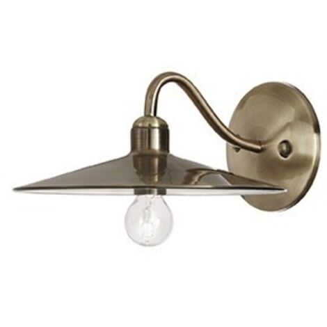 Applique Rustica-Country Cantina Metallo Ottone Brunito 1 Luce E14