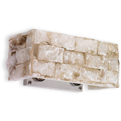 Applique Rustica-Country Carrara Alabastro 2 Luci G9 3W 3000K Luce Calda