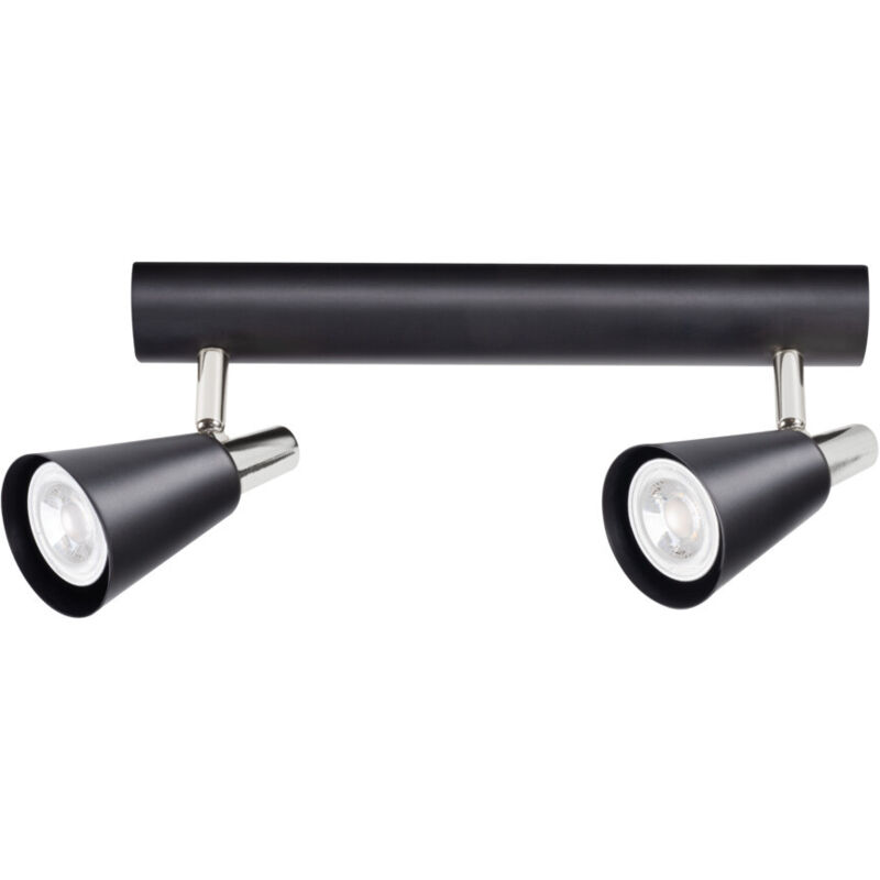 Applique Saillie, murale pour 2 ampoules GU10 - Noir