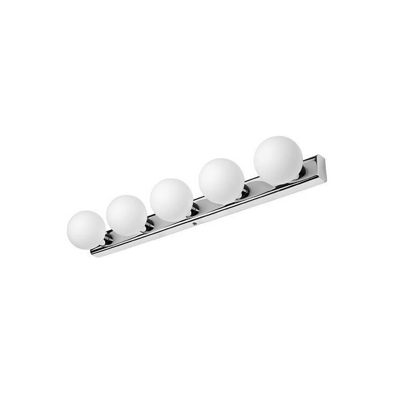 Millumine - Applique Salle de Bain Classe 2 blanc Coulisse 5 LED - Argent