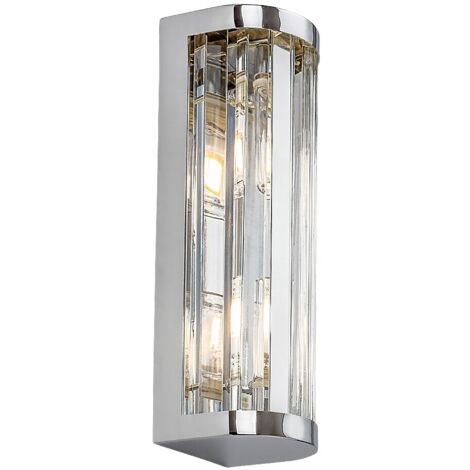 Applique salle de bain Sybil chrome verre 2xG9 IP44