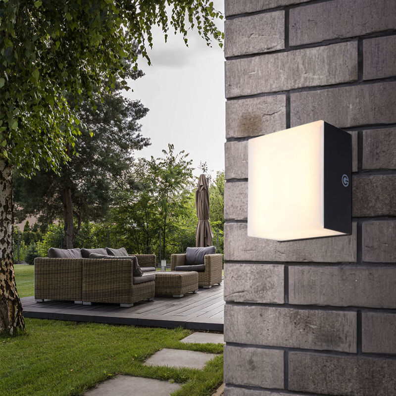 Applique salon lumière applique murale lampe de couloir LED variateur tactile noir W 10cm