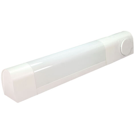 Applique sans tube + prise Blanc 13W max, IP21, interrupteur on/off, culot S19, bornier intégré garantie 5 ans - Tibelec