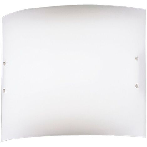 Applique Scilla 36cm E27 in metacrilato opale satinato, lampada da parete e soffitto per interni IP20, 75W, colore bianco - Rossini Illuminazione