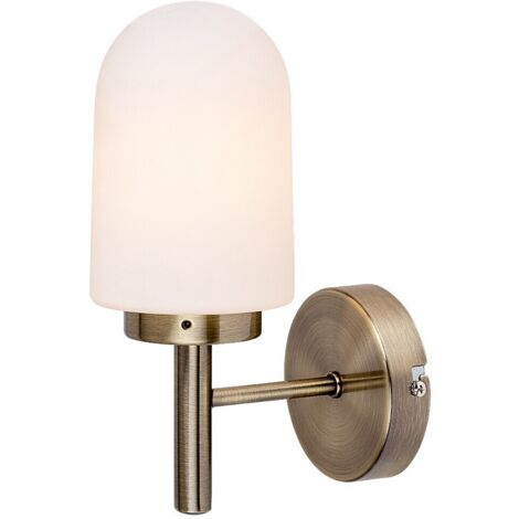 Applique sdb moderne bronze verre 1xE14 IP44 Rabalux