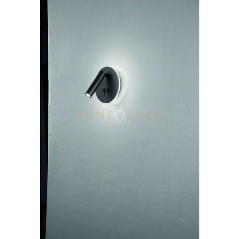APPLIQUE SELLA TONDO NERO LED 3000K 730LM 9W ORIENTABILE D.13CM