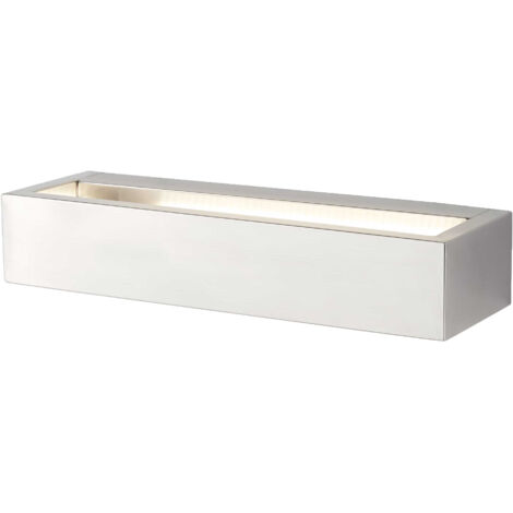 Applique SERENITY rectangulaire led 8w 337 lumens 3000 Kelvins Métal chromé, verre givré.