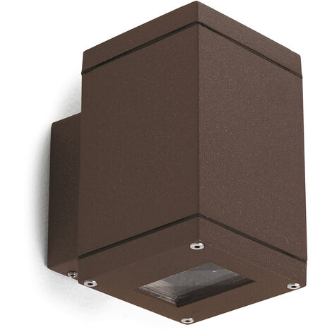 Applique SETH Large Square IP65 GU10 50W Marron rouille