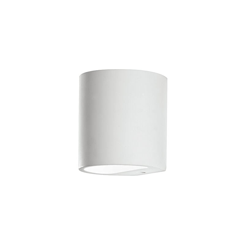 Image of Intec - Applique shine in gesso bianco verniciabile con luce biemissione (1xG9) - Bianco