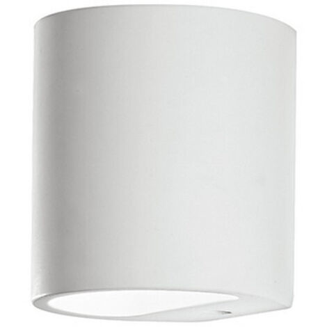 "Applique SHINE in gesso bianco verniciabile con luce biemissione"