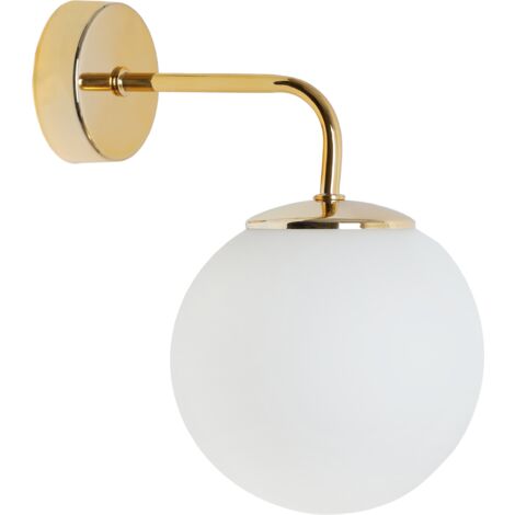 APPLIQUE SIENA GOLD 1-PLA ABAT-JOUR BLANC E14