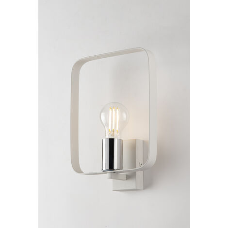 Applique SMITH in metallo bianco