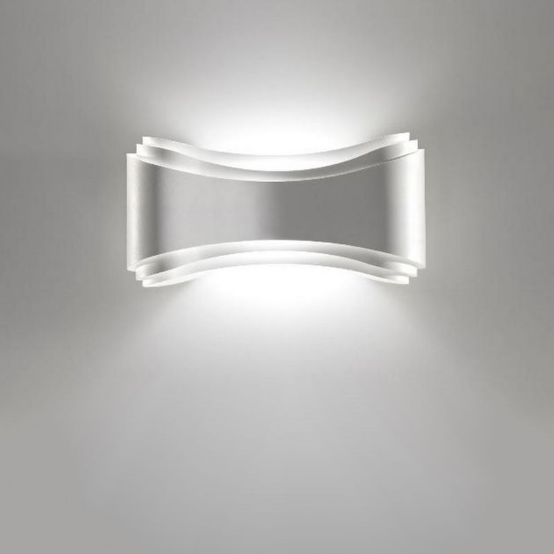 Image of Selene Illuminazione - Applique moderna ionica 1035 011 009 033 006 r7s led metallo biemissione lampada parete, finitura metallo bianco - Bianco
