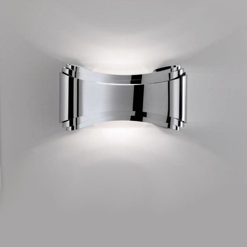 Image of Applique moderna Selene Illuminazione ionica 1034 002 025 r7s led metallo lampada parete, finitura metallo cromo lucido - Cromo lucido