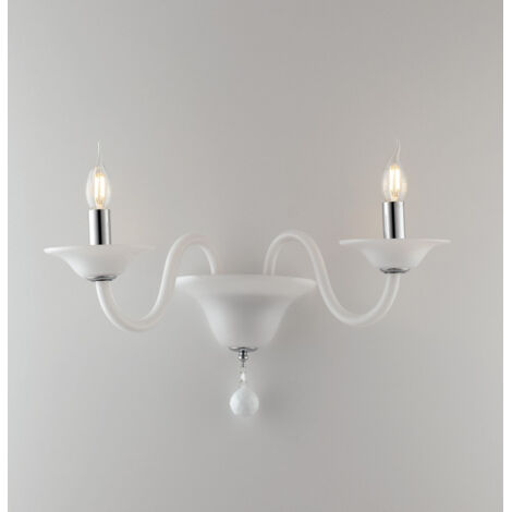 "Applique SOFFIO in vetro bianco"