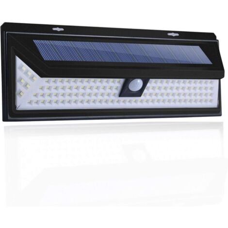 MERKMAK solaire-118 Led Lampe Solaire 1000 Lumens Applique Mural Pir Mouvement Capteur Ip65 Etanche Jardin Exterieur