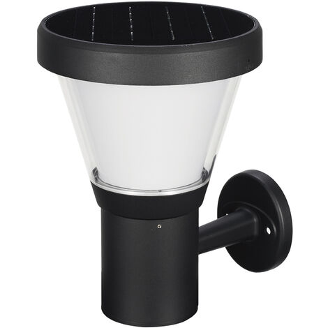 Applique solaire ERGO IP65 LED SMD 4.50W 435lm(250lm)/445lm(250lm) CRI80 3000K/4000K 90º Crépuscule Noir