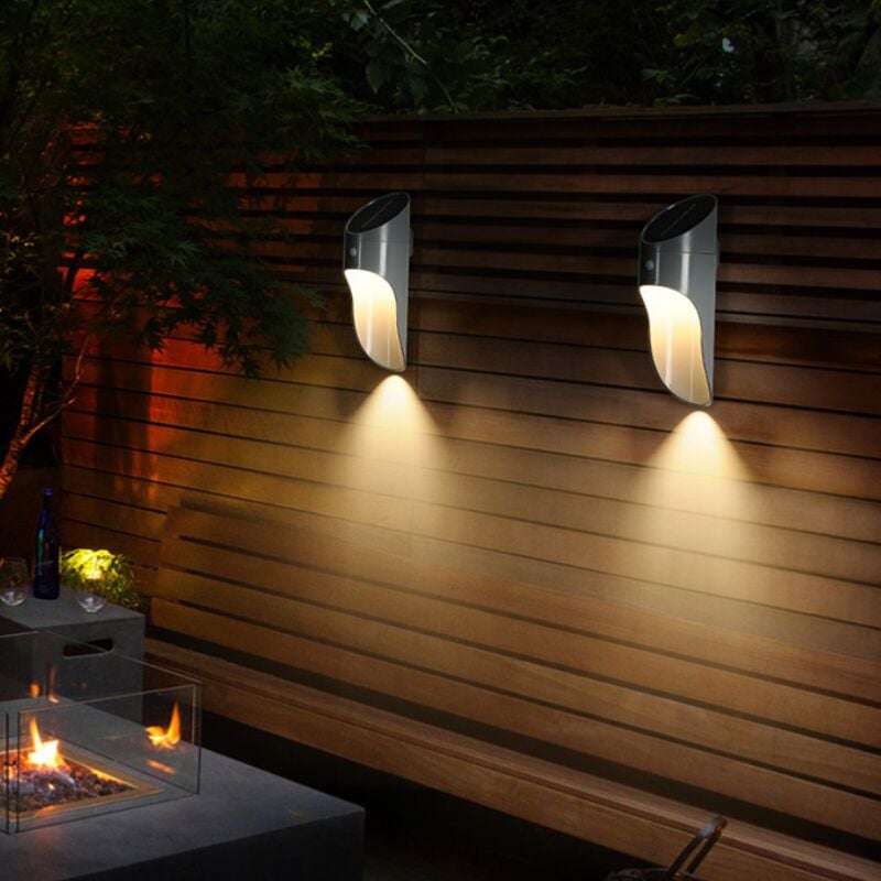 Applique Solaire Extérieure Noire 0.5W - Blanc Froid 6000K - 8000K Silamp