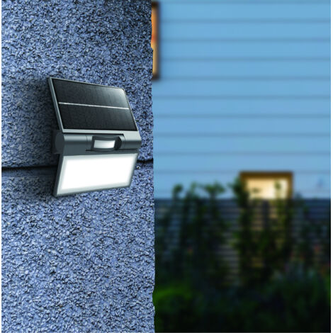 Applique solaire IP44 détecteur de mouvement éclairage extérieur 400Lm 6500K