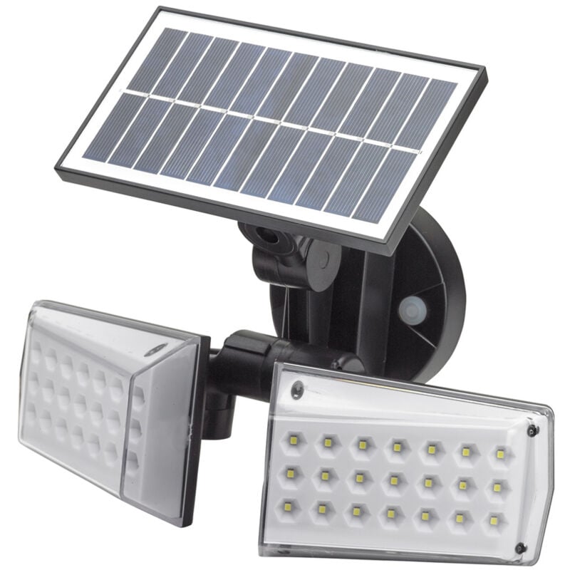 Aplique Solar Led Doble Con Sensor de Movimiento y Crepuscular 450 Lumenes. Protección IP65