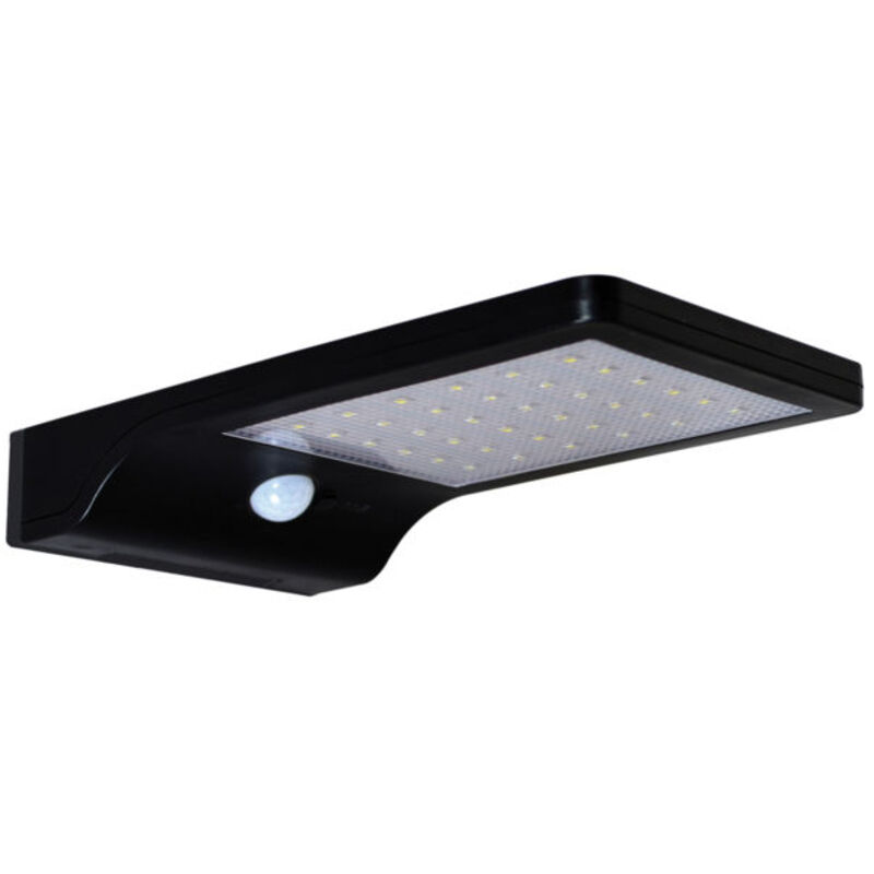 Applique solaire rectangulaire led 7W, 370 lumens, IP44, 6150K Blanc-froid, détecteur de mouvement Tibelec