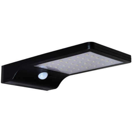 Applique solaire rectangulaire LED 7W, 370 lumens, IP44, 6150K Blanc-froid, détecteur de mouvement - Tibelec