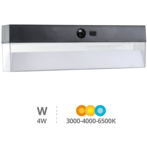 Applique solare a LED della serie Laconi con sensore di movimento e crepuscolare 4W 3000 - 4000 - 6500K