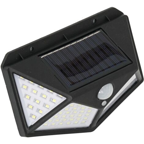 Applique solare LED 3W 4000K con sensore nera IP44 Eko-Light