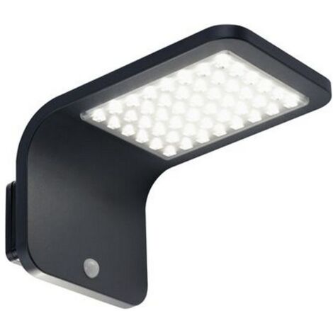 Applique Solare Moderna Street Alluminio E Termoplastica Nero Led 3W 4000K