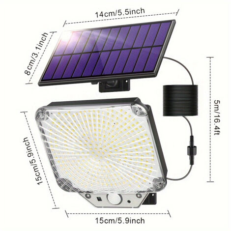 Applique solare ricaricabile, ideale per giardini, garage, patii e corridoi - Stile 9