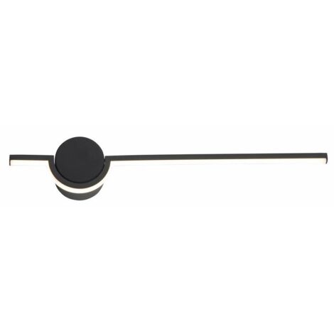 Applique specchio Alamiya nera 51cm LED 6W Reality