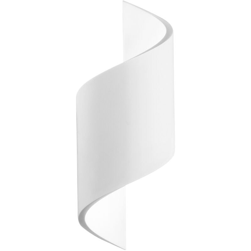 Image of Intec - Applique spiral in gesso verniciabile 30,5x12 cm. - Bianco