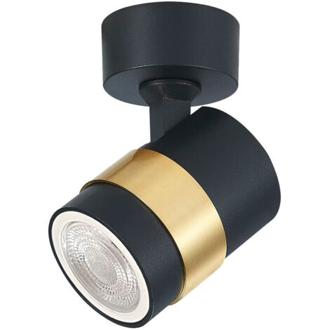 Applique spot Anillo 1xGU10 noir/or Light Prestige