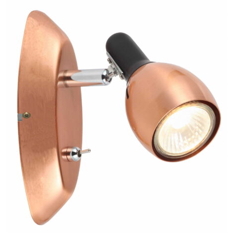 Applique spot Candellux Cross cuivre/noir GU10 réglable