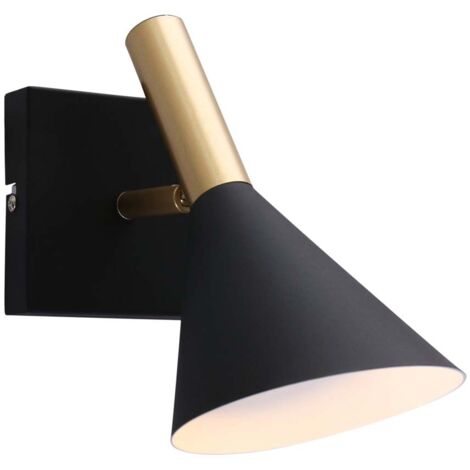 Applique spot lampe applique réglable lampe de chambre noir or