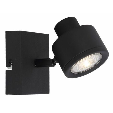 Applique spot moderno nero Emerson 1xGU10 50W Reality