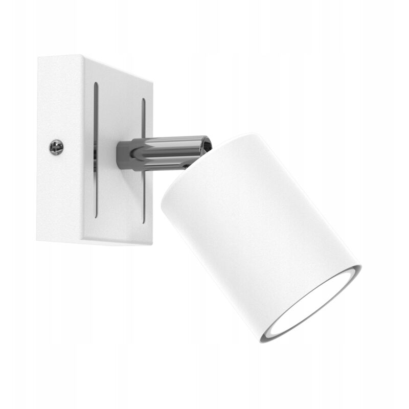 Applique spot orientable Gu10 blanc chrome Laser