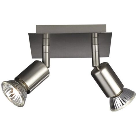 Applique Spot PHILIPS, CARREA, finition chromée mate, 2 douilles