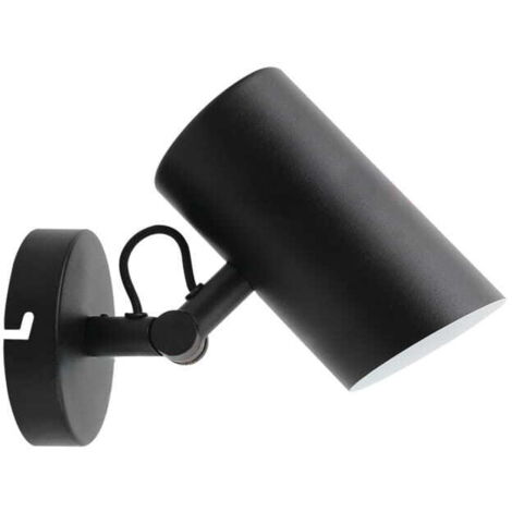 Applique spot tube mur/plafond AGZAR noire 5W Kanlux