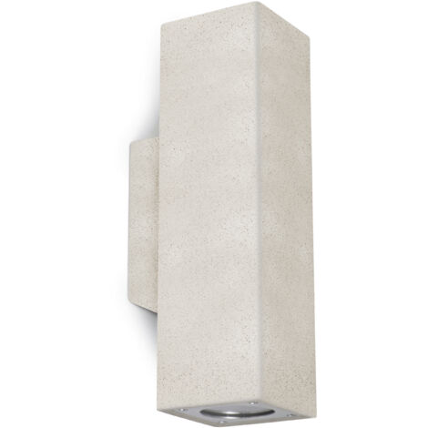 Applique STONE Square IP65 GU10 2x12W up-down Concrete blanco