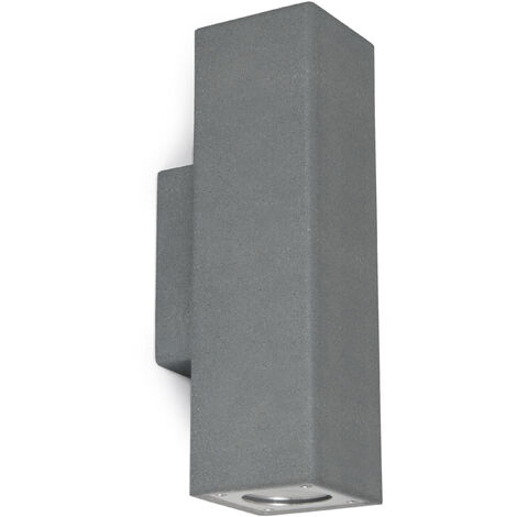 Applique STONE Square IP65 GU10 2x12W up-down Concrete negro