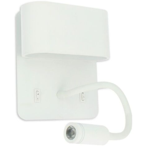 Applique tÃªte de lit + liseuse SORYA - 5W - 350lm - 2700K Blanc