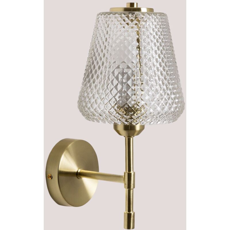 Applique Taylor en fer et verre Sklum Doré