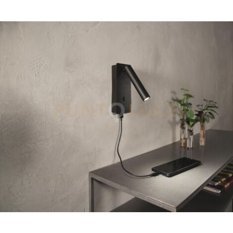 APPLIQUE TELESCOPE A LED NERO 3000K 270LM 3W ORIENTABILE