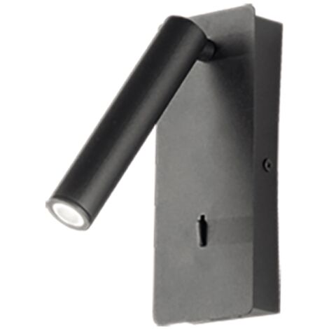 Applique TELESCOPE in metallo Nero 20 cm con sorgente luminosa direzionale a LED