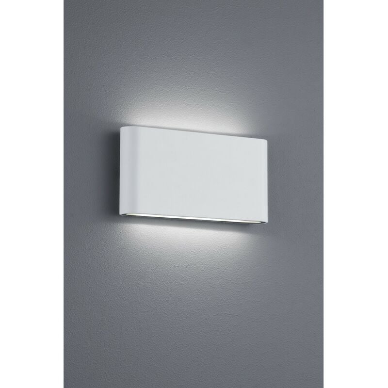 Thames ii wall sconce outdoor led bi-emission 4x5w warm light 3000k die-cast aluminium matt white 227660231